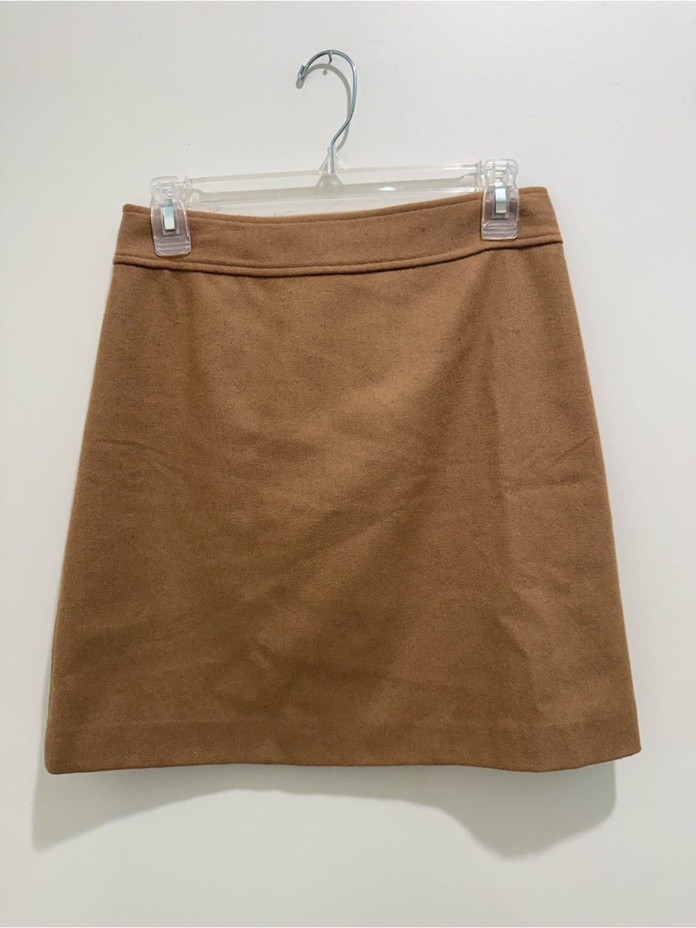 J.Crew Camel Wool Blend Mini Skirt Size 2 - Picture 2 of 7